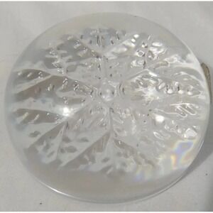 Snowflake Paperweight Garanti Cristal France 24% Lead Crystal 3.5" Gift